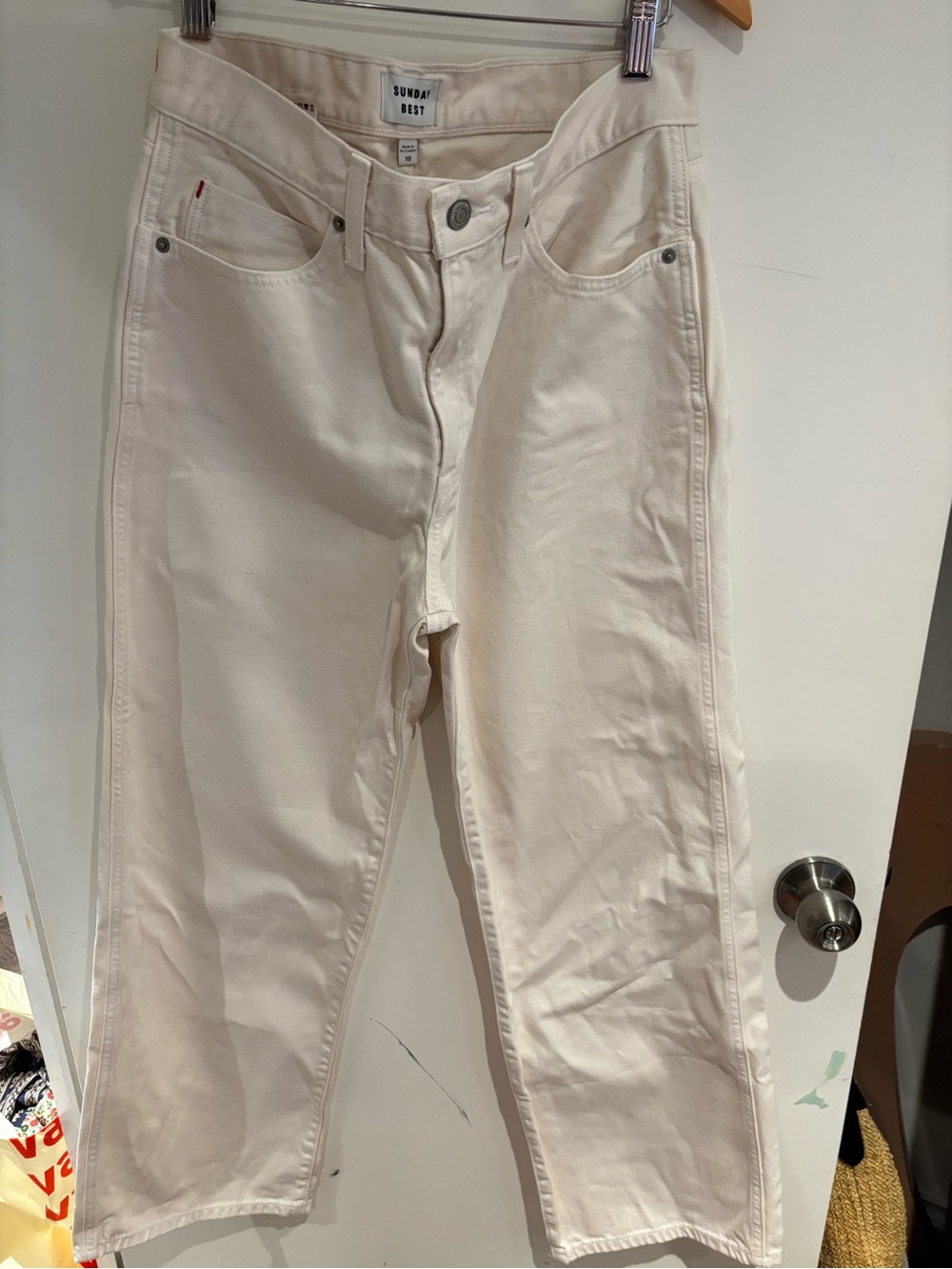 Sunday Best Off-White Straight-Leg Jeans